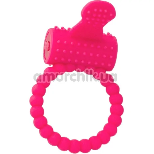 Віброкільце Silicone Vibro Cock Ring, рожеве