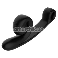 Вибратор для клитора и точки G Snail Vibe Curve, черный - Фото №1