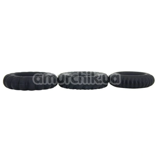 Набір ерекційних кілець Alume 4 Cock Ring Set, чорний