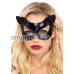Маска Leg Avenue Vinyl Wet Look Cat Costume Mask, черная - Фото №1