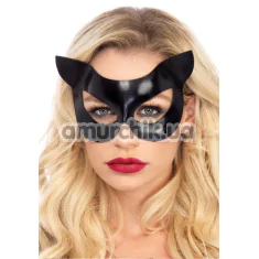 Маска Leg Avenue Vinyl Wet Look Cat Costume Mask, черная - Фото №1