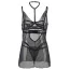 Комплект Star Night Nightgown Sheer Mesh Babydoll, чорний: пеньюар + трусики-стрінги - Фото №12
