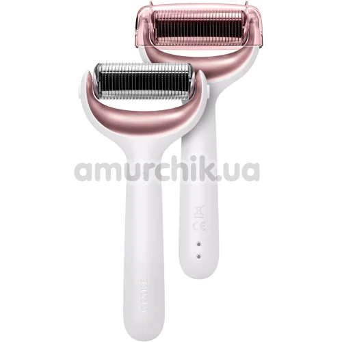 Массажер-роллер для лица и тела с микроиглами Geske MicroNeedle Face & Body Roller 8 in 1, кремовый