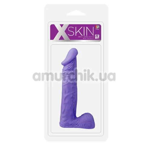 Фаллоимитатор XSkin Realistic Dong 20625, 22.8 см фиолетовый