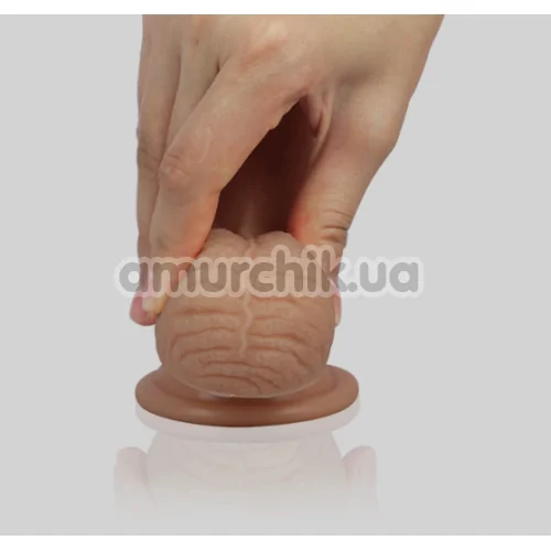 Фаллоимитатор Dual-Layered Silicone Nature Cock LV4005, коричневый