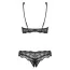 Комплект Obsessive Luvae Cupless Set черный: бюстгальтер + трусики-стринги - Фото №6