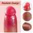 Вибратор с толчками и подогревом Realistic Silicone Heating Vibrator, телесный - Фото №5