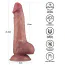 Вібратор Lovetoy Dual Density Power Cock 8.5, коричневий - Фото №10