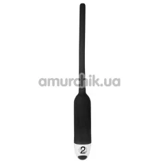 Уретральна вставка з вібрацією для чоловіків Silikon Dilator, чорна - Фото №1