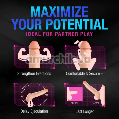 Насадка на пеніс Performance Plus 8.7 Thrive Penis Extender, тілесна