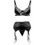 Комплект Star Night Naughty Boudoir Set, чорний: бюстгальтер + трусики-стрінги + пояс для панчіх - Фото №10