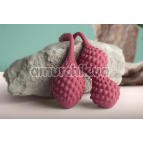 Набір вагінальних кульок Rocks-Off Unite, бордовий