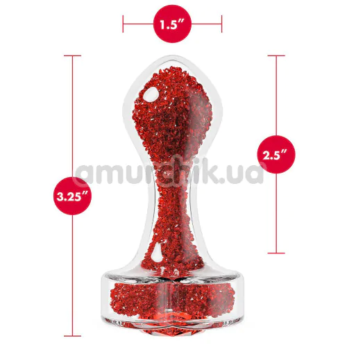 Анальная пробка Oh My Gem Lustre, красная