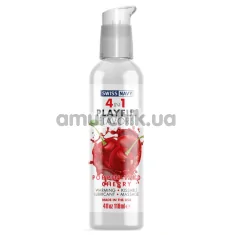 Лубрикант с согревающим эффектом Swiss Navy 4 in 1 Playful Flavors Poppin Wild Cherry - вишня, 118 мл - Фото №1