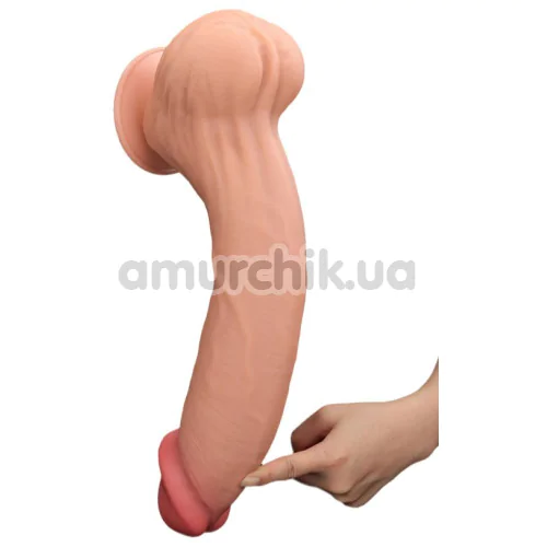 Фаллоимитатор Sliding-Skin Dual Layer Dong King Sized 14, телесный