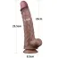 Фалоімітатор Dual-Layered Silicone Nature Cock LV411054, коричневий - Фото №3