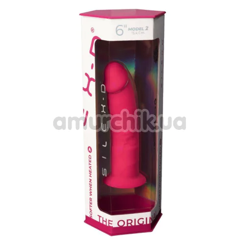 Фалоімітатор Silexd Premium Silicone Dildo Model 2 Size 6, рожевий