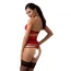 Комплект Passion Free Your Senses Devil Collection Akita Set червоний: бюстгальтер + корсет + трусики-стрінги - Фото №2