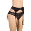 Комплект Star Night Tiny Lace Bow Garter Panty, чорний: пояс для панчіх + трусики- - Фото №3
