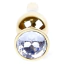 Анальна пробка з прозорим кристалом Boss Series Exclusivity Jewellery Gold Plug, золота - Фото №5