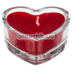Свічка With Love Rose & Glass Candle, червона - Фото №1