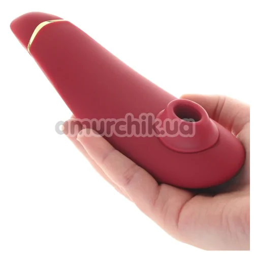 Симулятор орального секса для женщин Womanizer Premium 2, бордовый