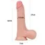 Фалоімітатор LoveToy Sliding-Skin Dong 8.5, тілесний - Фото №8