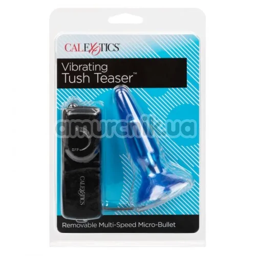 Анальная пробка с вибрацией Vibrating Tush Teaser, синяя