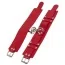 Поножи sLash Leather Dominant Leg Cuffs, красные - Фото №2