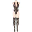 Комплект Star Night Sexy Sleeveless Floral Lace Set, чорний: боді + панчохи - Фото №4