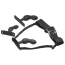 Набор из 3 стимуляторов простаты с поясом Master Series P-Spot Plugger Trainer Set, черный - Фото №2