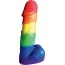 Свічка у вигляді пеніса Rainbow Pecker Party Candle, мультикольорова - Фото №2