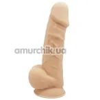 Фаллоимитатор Real Love Premium Silicone Dildo 8.5 с мошонкой, телесный - Фото №1