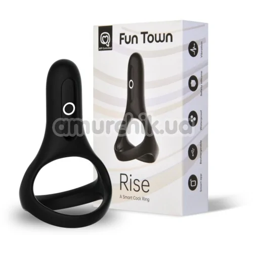 Віброкільце для члена Magic Motion Fun Town Rise, чорне
