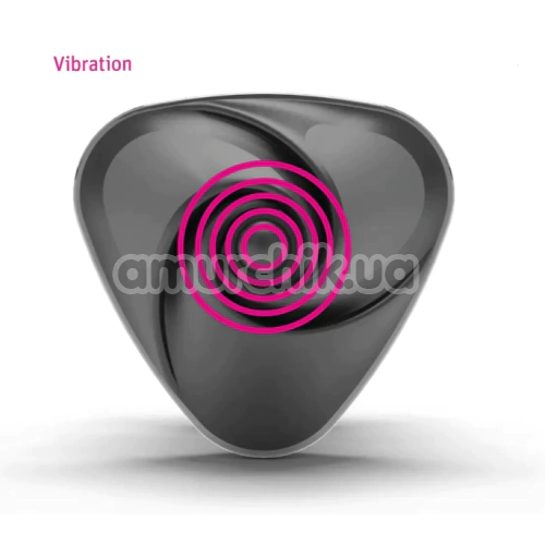 Вибратор на палец с электростимуляцией Mystim Black Edition Heart's Desire, черный