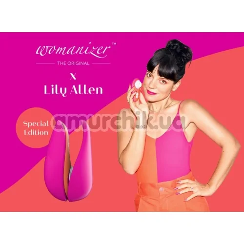 Симулятор орального секса для женщин Womanizer Liberty by Lily Allen, оранжево-розовый