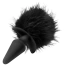 Анальная пробка с черным хвостиком Temptasia Bunny Tail Pom Plug, черная - Фото №2
