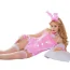 Костюм зайчика JSY Sexy Lingerie розовый: боди + чулки + чокер + манжеты + ушки - Фото №2
