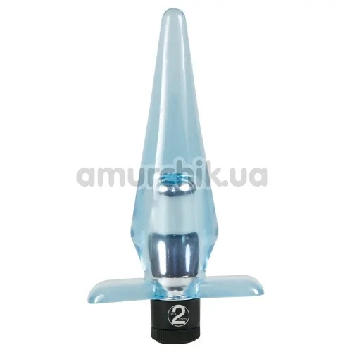 Анальна пробка з вібрацією Anal Blue vibro Buttplug - Фото №1