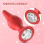 Анальна пробка з вібрацією App Controlled Vibrating Butt Plug Rose Vibrating With Remote, червона - Фото №11