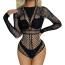 Боді Star Night Fishnet Rhinestone Bodysuit, чорне - Фото №1