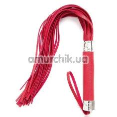 Флогер DS Fetish Flogger Metal Heart, червоний - Фото №1