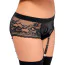 Трусики для страпона з підв'язками для панчіх Bad Kitty Panty With O-Ring, чорні - Фото №2