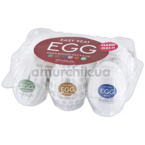 Набір з 6 мастурбаторов Tenga Egg Hard Boiled Package