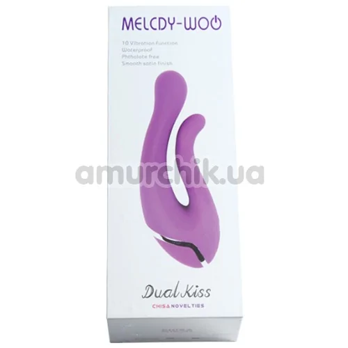 Вибратор клиторальный и точки G Melody Woo Dual Kiss, розовый