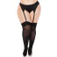 Панчохи Leg Avenue Lace Top Opaque Thigh Highs, чорні - Фото №1