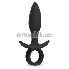 Анальная пробка с вибрацией Butt Buzzer, черная - Фото №1