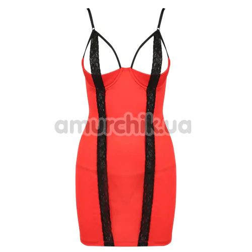 Комплект Passion Free Your Senses Femmina Chemise, красный: пеньюар + трусики-стринги