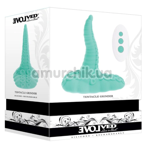 Вибратор Evolved Tentacle Grinder, бирюзовый