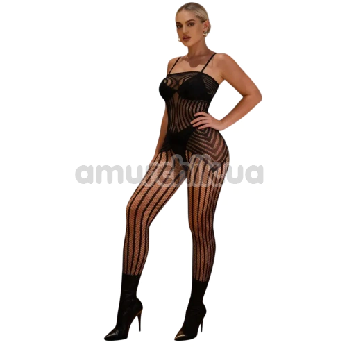 Комбинезон Star Night Dress Stripes Bodystocking, черный